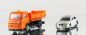Preview: Konvolut BMW 56888 silber Modellauto + LKW A60 Kipper orange 2er-Set