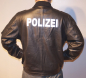 Preview: Original Polizei Lederjacke Lederblouson Motorradjacke Herrenjacke schwarz Biker Jacke Leder Blouson