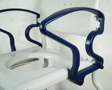 Rebotec Kiel Toilettenstuhl – Höhenverstellbarer Pflege- und Toilettenstuhl