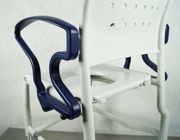 Rebotec Kiel Toilettenstuhl – Höhenverstellbarer Pflege- und Toilettenstuhl