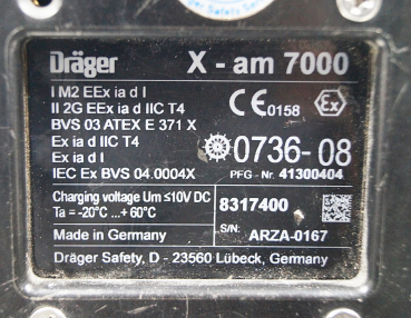 Dräger X-AM 7000 Mehrgasmessgerät Gas Warngerät mit Bumptest und Ladestation