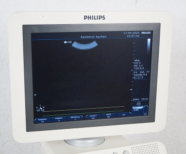 Philips HD7 BW Ultraschallgerät 2 Sonden Konvex C5-2 & Linear L12-3 + Mitsubishi CP30Dw Drucker & EKG