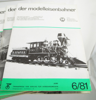 12x Transpress VEB Fachzeitschrift der Modelleisenbahner Jahrgang 1981 komplett