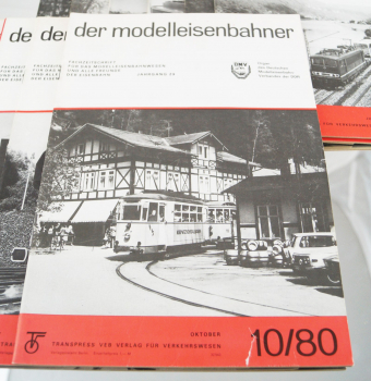 12x Transpress VEB Fachzeitschrift der Modelleisenbahner komplett 1980 Jahrgang 29