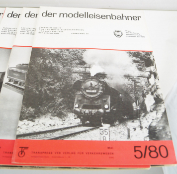 12x Transpress VEB Fachzeitschrift der Modelleisenbahner komplett 1980 Jahrgang 29