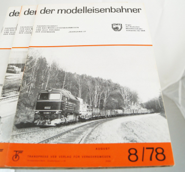8x Transpress VEB Fachzeitschrift der Modelleisenbahner 1978 Jahrgang 27