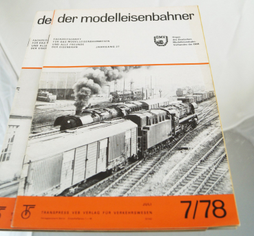 8x Transpress VEB Fachzeitschrift der Modelleisenbahner 1978 Jahrgang 27