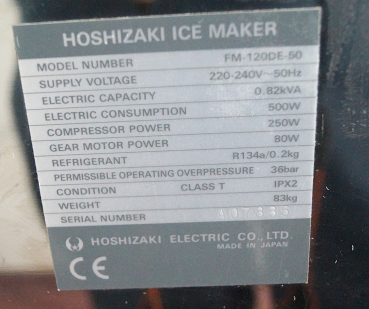 Hoshizaki FM-120DE-50 Crushed Ice Maschine Crasheis Crasheismaschine
