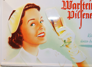 Warsteiner Pilsener Blechschild Bier Reklame Werbung NEU OVP