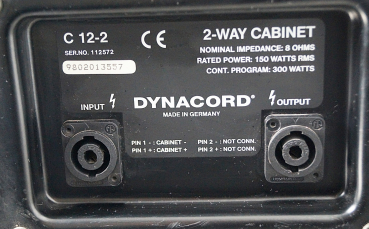 2x Dynacord Corus C12.2 Passiver Fullrangelautsprecher 150W RMS