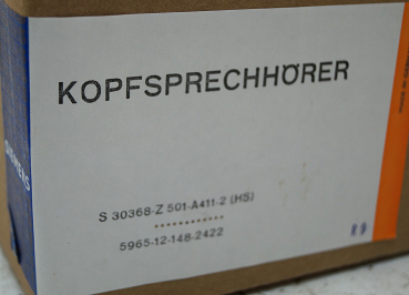 Siemens Kopfhörer 5965-12-148-2422 BW Kopfsprechhörer Headset NEU + OVP