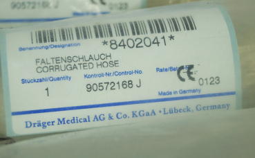 Dräger Evita Oxylog Schlauch-Set Zubehör-Set 11er-Set Atemschlauch 22/10 Faltenschlauch