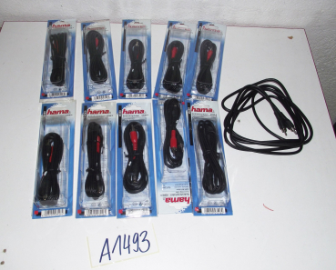 11x HAMA 43548 VIDEO VERBINDUNGSKABEL UNIVERSELL S-VHS KABEL JE 2 METER MIDI 4-POLIG NEU OVP A1493