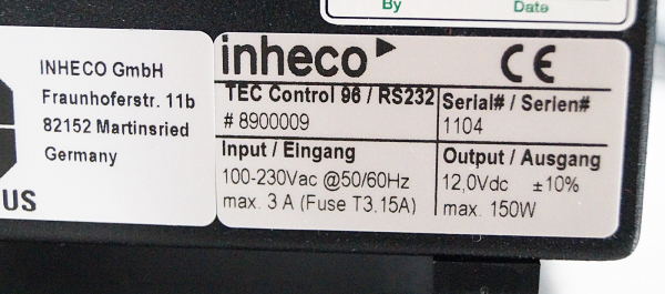 INHECO TEC Control 96 mit CPAC Micro Plate HT Kühl und Heizplatte