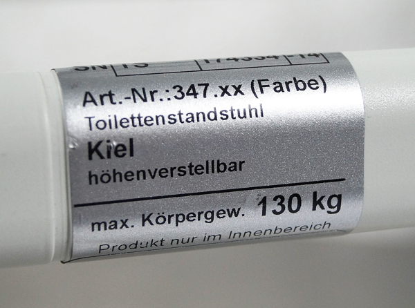 Rebotec Kiel Toilettenstuhl – Höhenverstellbarer Pflege- und Toilettenstuhl
