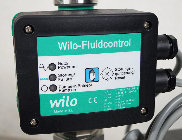 Wilo selbstsaugende Pumpe MC 304 EM / G Fluidcontrol Hauswasserwerk