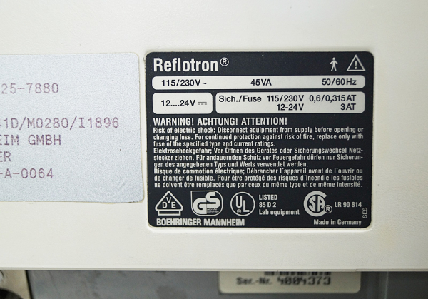 Roche Reflotron Blut Analysengerät viel Zubehör Chemie Analysator Labor