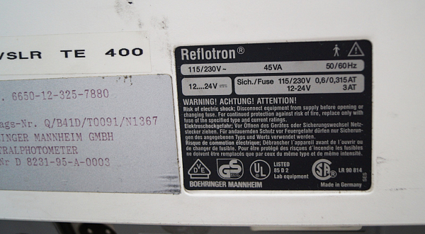 Roche Reflotron Blut Analysengerät viel Zubehör Chemie Analysator Labor