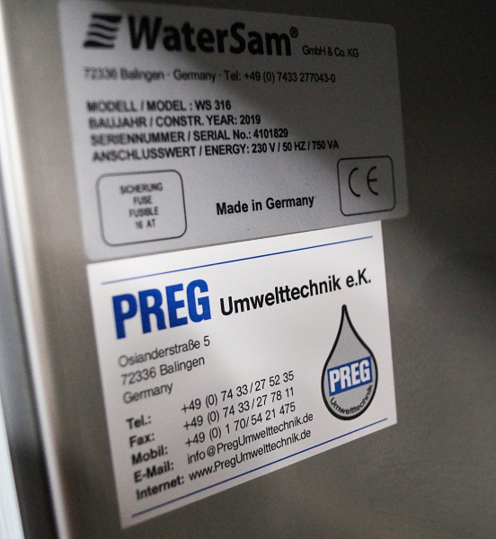 Watersam WS316 mit MS3 Steuerung – Automatischer Wasserprobenehmer mit gekühltem Probenraum