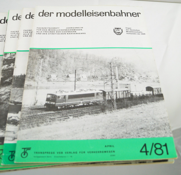 12x Transpress VEB Fachzeitschrift der Modelleisenbahner Jahrgang 1981 komplett