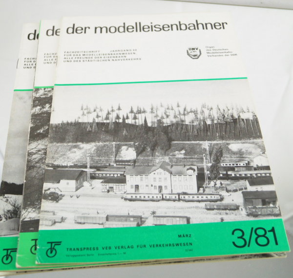 12x Transpress VEB Fachzeitschrift der Modelleisenbahner Jahrgang 1981 komplett