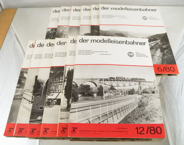 12x Transpress VEB Fachzeitschrift der Modelleisenbahner komplett 1980 Jahrgang 29