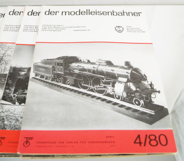 12x Transpress VEB Fachzeitschrift der Modelleisenbahner komplett 1980 Jahrgang 29