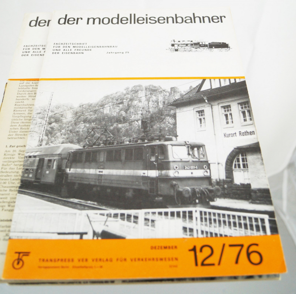 4x Transpress VEB Fachzeitschrift der Modelleisenbahner 1976 / 1977 Jahrgang 25