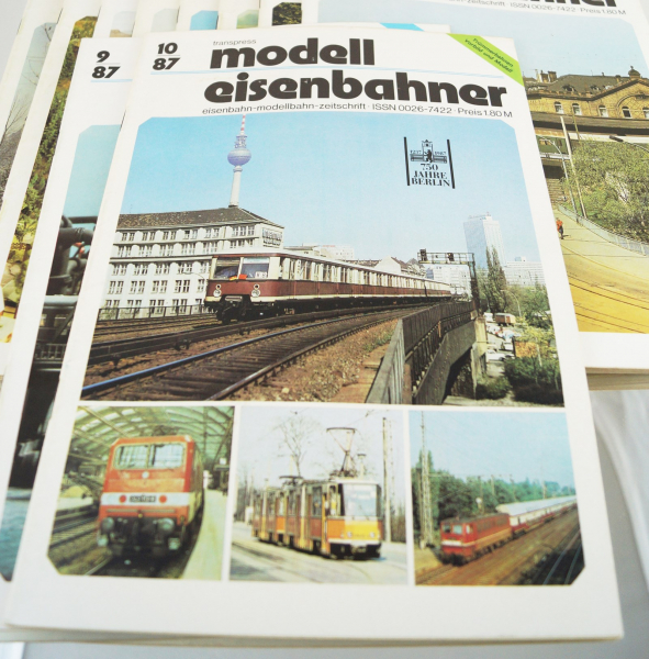 12x Transpress Modelleisenbahner Zeitschrift 1987 komplett 1/87 – 12/87