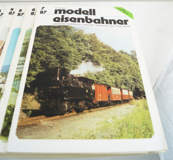 12x Transpress Modelleisenbahner Zeitschrift 1987 komplett 1/87 – 12/87