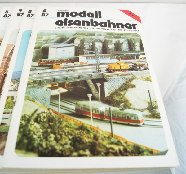 12x Transpress Modelleisenbahner Zeitschrift 1987 komplett 1/87 – 12/87