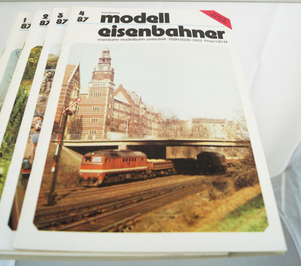 12x Transpress Modelleisenbahner Zeitschrift 1987 komplett 1/87 – 12/87