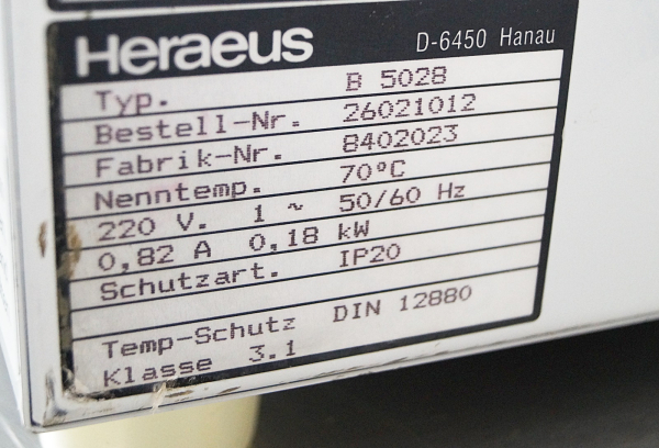 Heraeus B5028 Brutschrank Cook Hold, Niedertemperatur Garen, Hold o mat