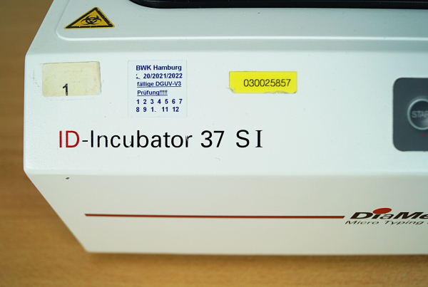 DIAMED ID Incubator 37 SI Inkubator Brutschrank Wärmeschrank