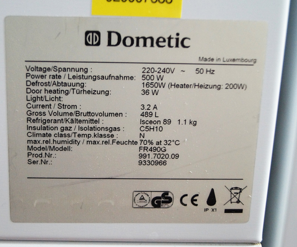 DOMETIC FR 490 G Plasmafroster Labor Kühlschrank Tiefkühlschrank Blutplasma Lagerschrank