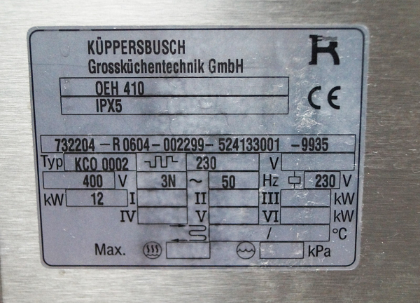 Küppersbusch Glühplattenherd OEH 410 Gastro Elektroherd