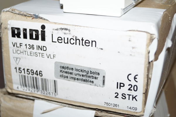 4x Ridi Leuchten Lichtleiste VLF 136 IND Bürodeckenleuchte IP20 NEU